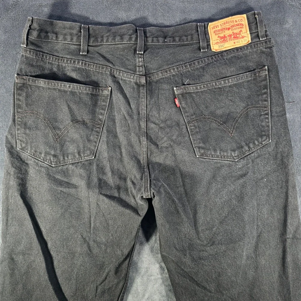 Levi's 550 Relaxed Fit Jeans Black Denim Pants‎ Classic Mens W40 L30 Mens 40x30